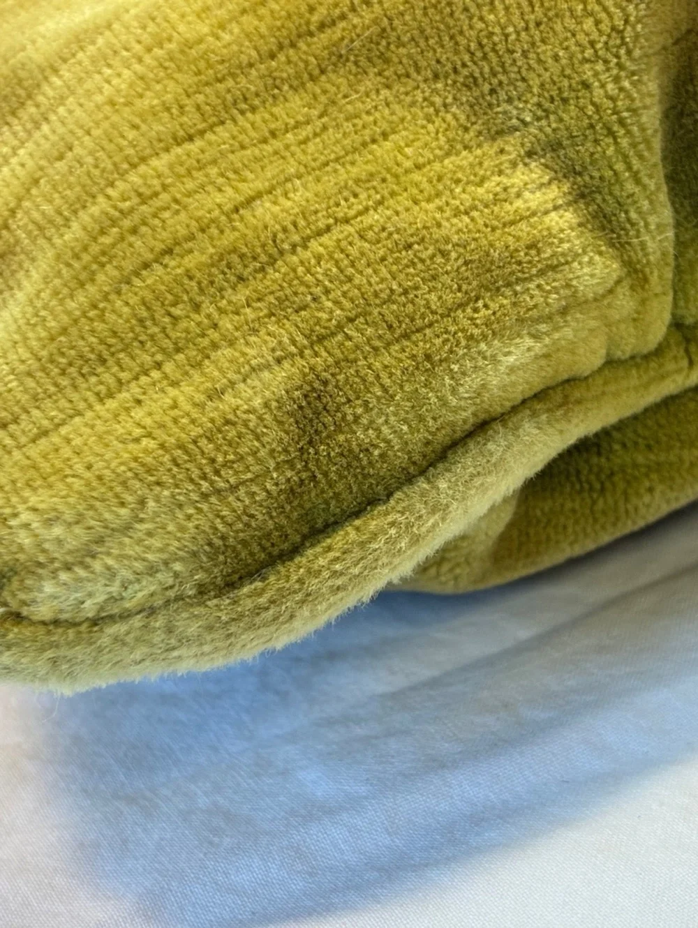 Olive Green Velvet Throw Pillow Cushion
